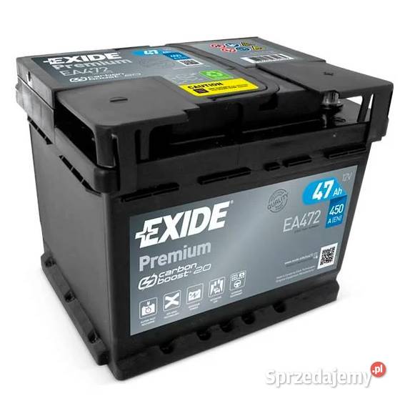 Akumulator Exide Premium 47Ah 450A PRAWY PLUS Elbląg sprzedam