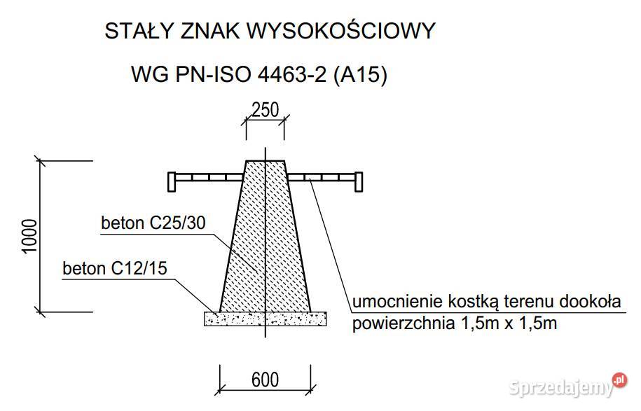 Stały znak wysokościowy reper 2560100 400 Pozostałe usługi Ulanów