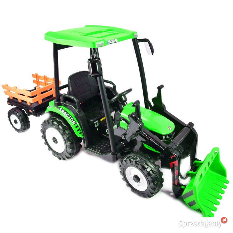 Autko na akumulator OLBRZYMI TRAKTOR Z PRZYCZEPĄ Myszków