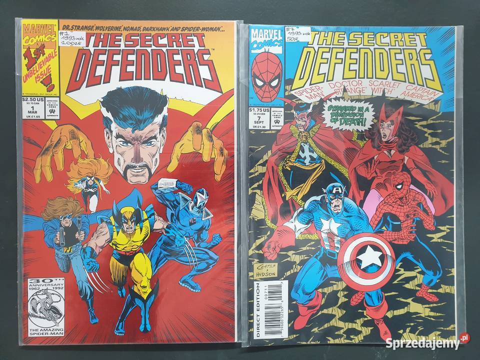 The Secret Defenders 15 6 oryginalnych komiksów Amerykańskie Gdynia