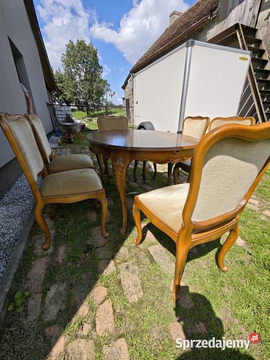 Stół owalny 6 krzeseł dolnośląskie