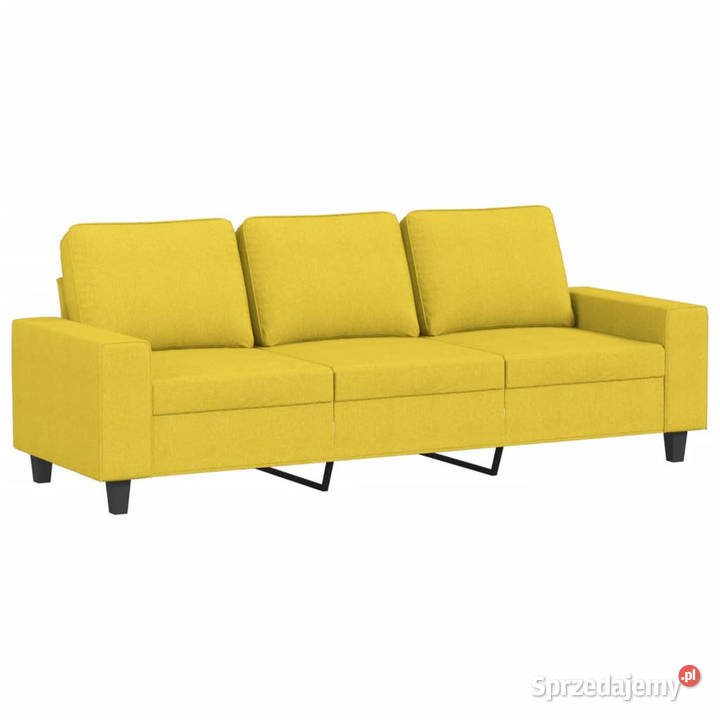 3osobowa sofa z podnóżkiem jasnożółty 180 mazowieckie Warszawa sprzedam