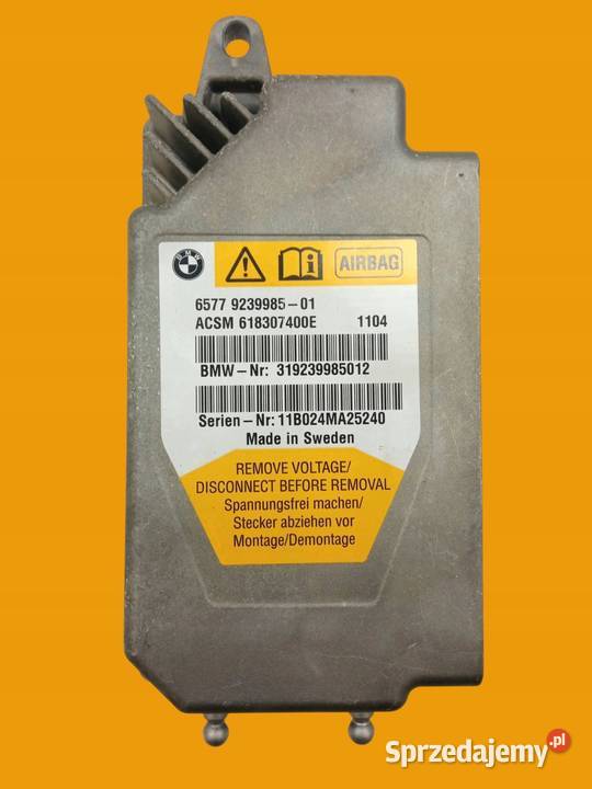 SENSOR AIRBAG 9239985 Bmw Seria 5 VI 2010 Komputery