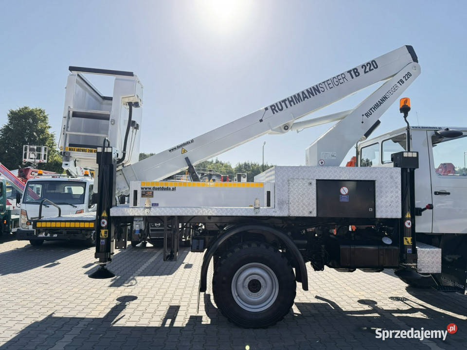 Mercedes UNIMOG 437 4x4 Zwyżka RUTHMANN STEIGER Widełki