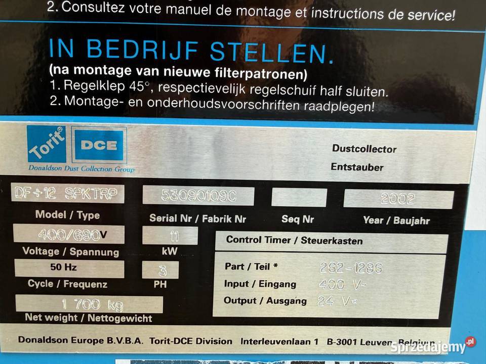 Odciąg pyłu wyciąg dymu spawalniczego Donaldson Produkcja Zdziechowice