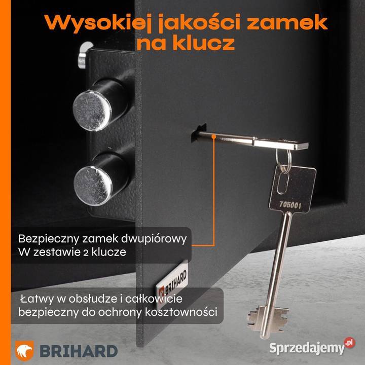 Sejf Brihard Business XXL K 97 l na klucz Pozostałe śląskie Mysłowice