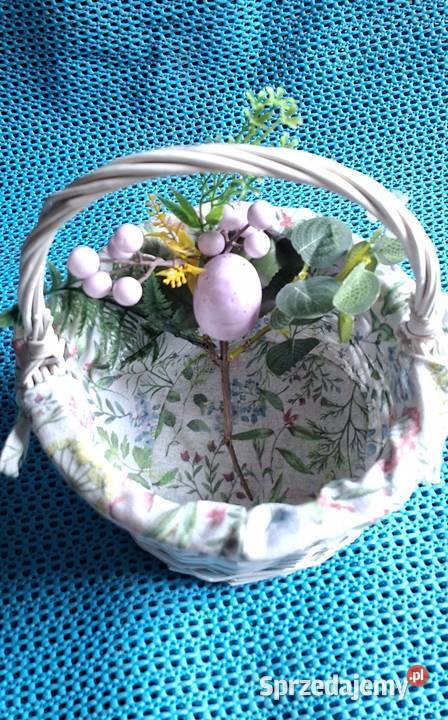 Koszyczek Wielkanocny okrągły biały Wielkanoc Małkinia Górna sprzedam