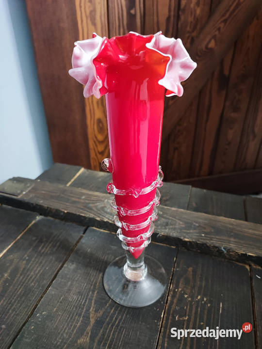 Czerwony wazon Murano Żagań