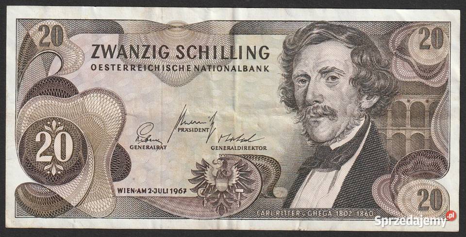 AUSTRIA 20 SCHILLING 1967 RITTER S Numizmatyka Łódź sprzedam