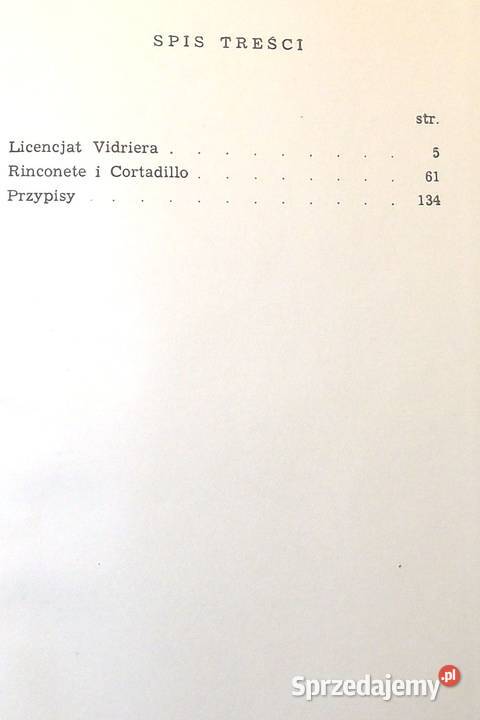 L Cervantes Licencjat Vidriera Proza i poezja mazowieckie Warszawa