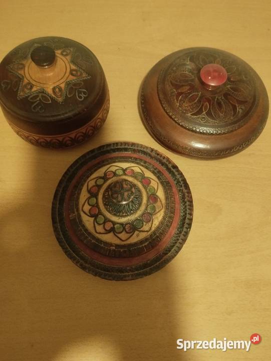 Zestaw 3 szkatułki prl Gdańsk sprzedam