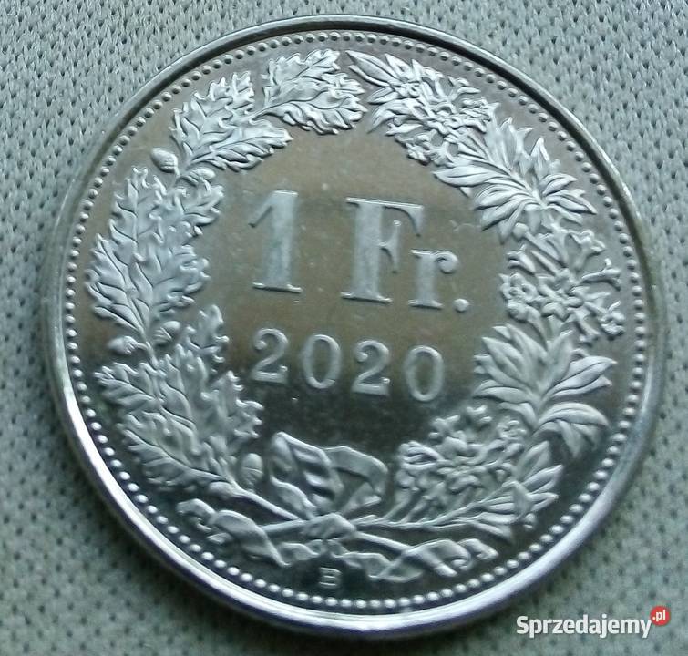 SZWAJCARIA1 FRANK2020 r B Numizmatyka mazowieckie Legionowo