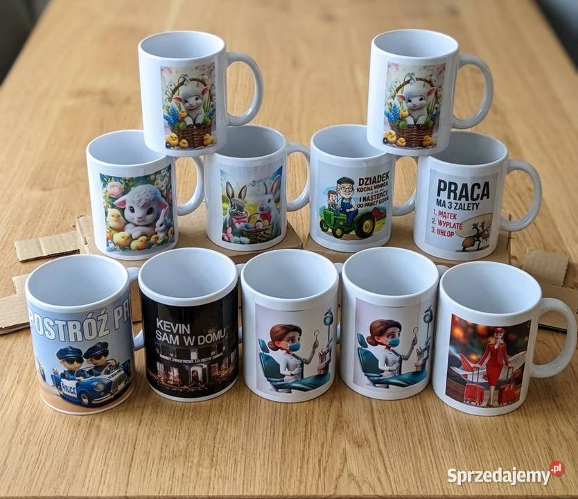 Kubek ceramiczny nowy wielokolorowy Czarnocin