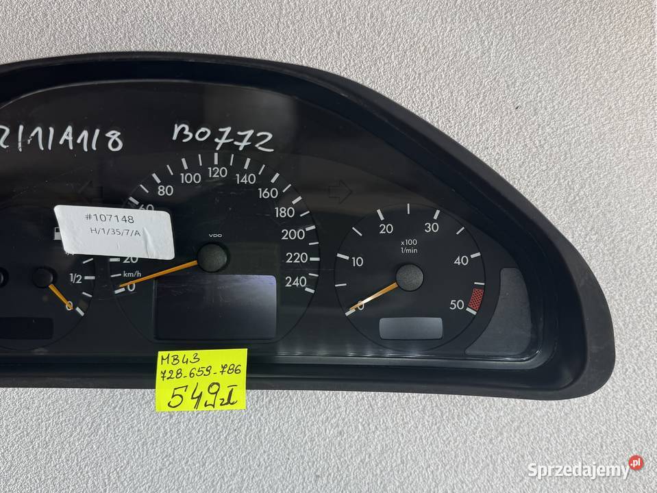 LICZNIK ZEGARY PRĘDKOŚCIOMIERZ MERCEDES BENZ