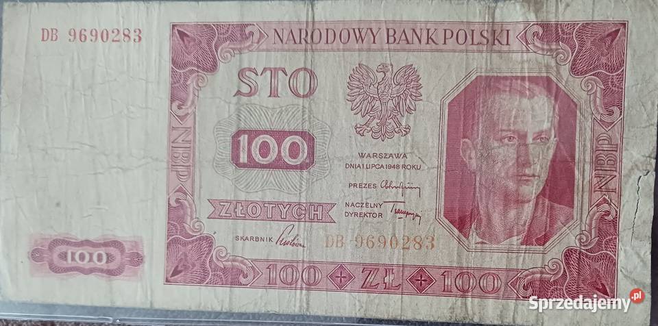 100 złotych Robotnik 1VII1948 r seria DB