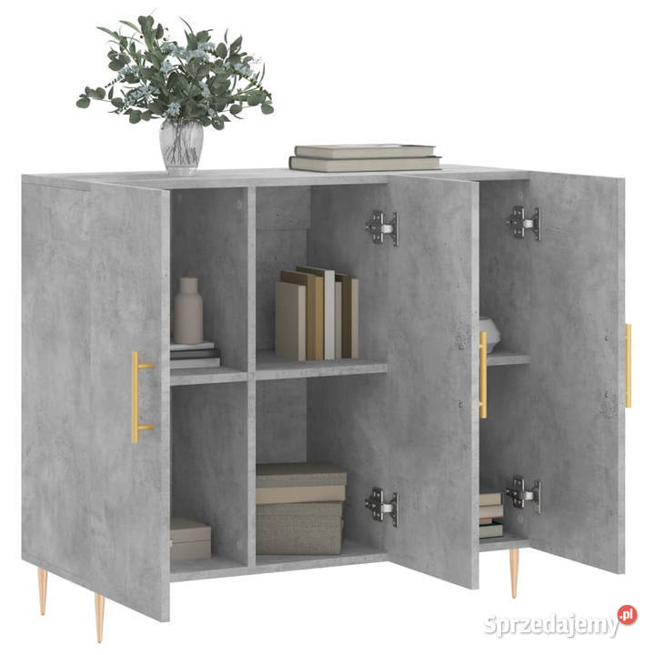 Szafka szarość betonu 90x34x80 materiał Warszawa