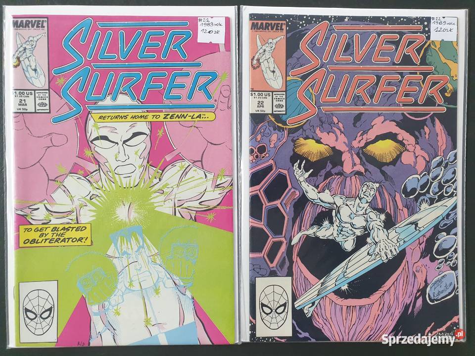 Silver Surfer kolekcja 11 komiksów Marvel USA Superbohaterowie Komiksy Gdynia