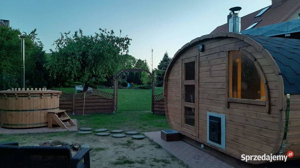 Sauna Owalna Ogrodowa Wyposażona Sauna Beczka Olecko