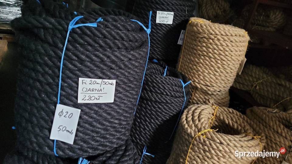 Piękna lina jutowa 20mm duża rolka 100mb