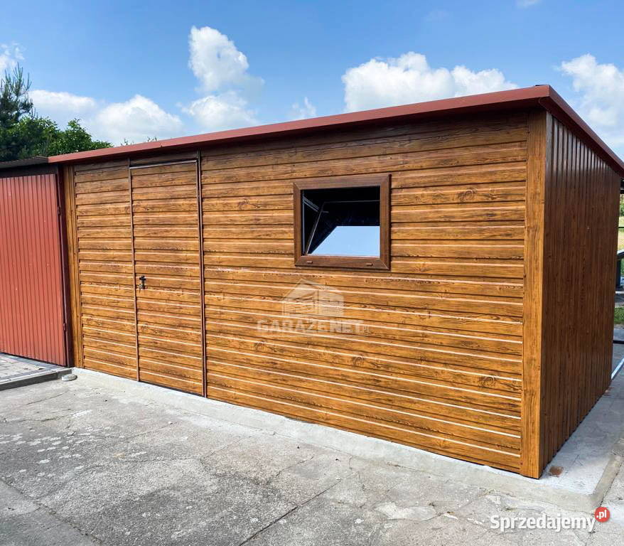 DOMEK OGRODOWY SCHOWEK GARAŻ BLASZANY 6X3 DRZWI Łapanów