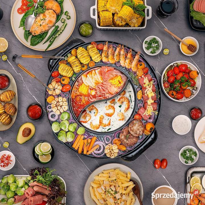 FOOD PARTY Elektryczny Garnek Grill 2w1 BBQ mazowieckie Myszyniec sprzedam