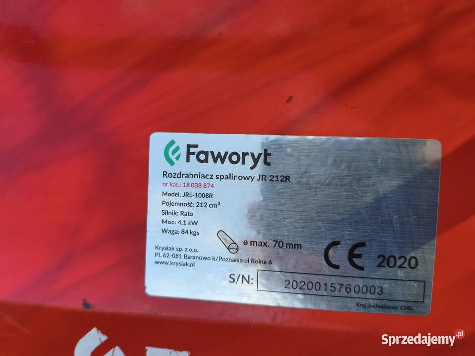 Rozdrabniacz gałęzi Faworyt śląskie