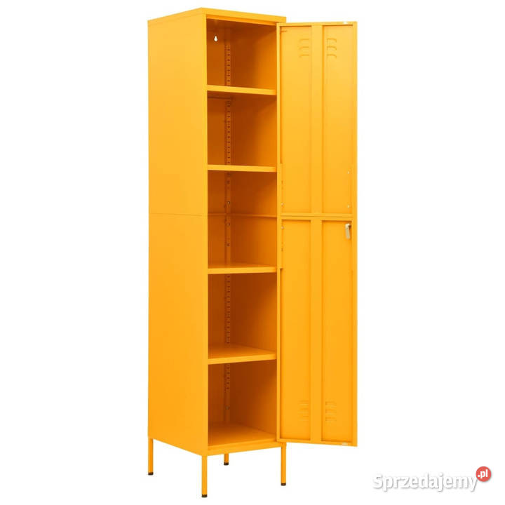 Szafa zamykana na klucz musztardowa 35x46x180 Szafy i garderoby Warszawa