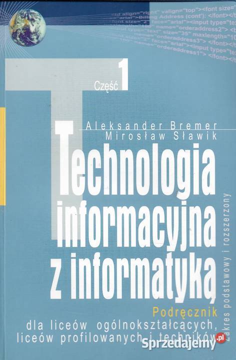 technologia infz informatyką cz1 A Bremer M sprzedam
