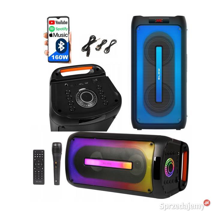 Głośnik BLUETOOTH Boombox Mikrofon KARAOKE DJ Białystok sprzedam