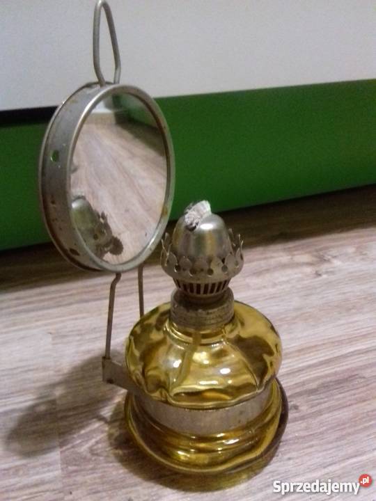 Lampy naftowe z lustrem szklane Wrocław sprzedam