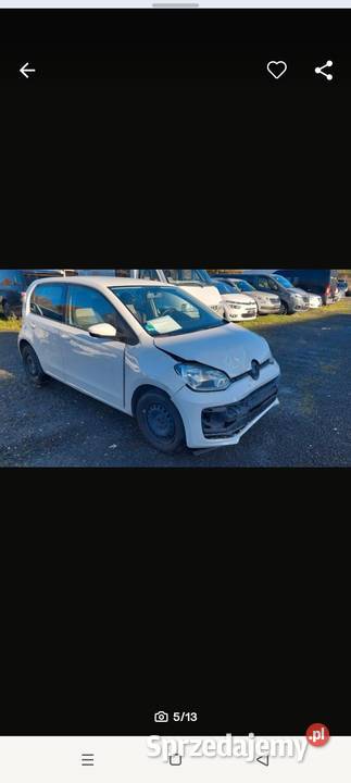 VW up 2019 uszkodzony pali jezdzi 999cm3 Rzgów Drugi