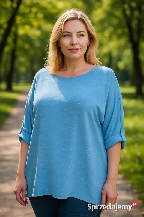 Bluzka damska z kryształkami Duże rozmiary biust Moda i Styl łódzkie Pątnów sprzedam
