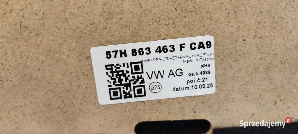 VW TAYRON PODŁOGA BAGAŻNIKA 57H863463F osobowe