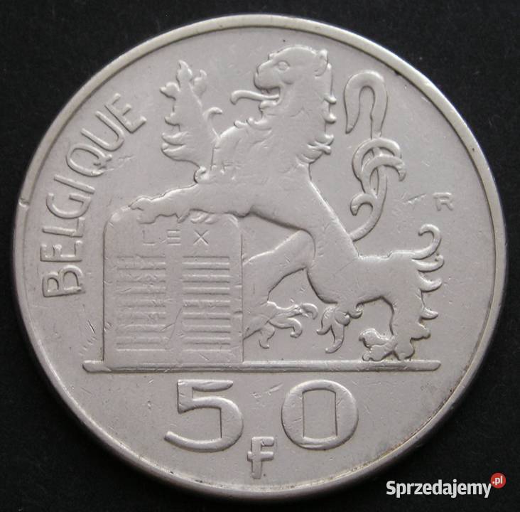 BELGIA 50 FRANKÓW 1949 SREBRO Łódź