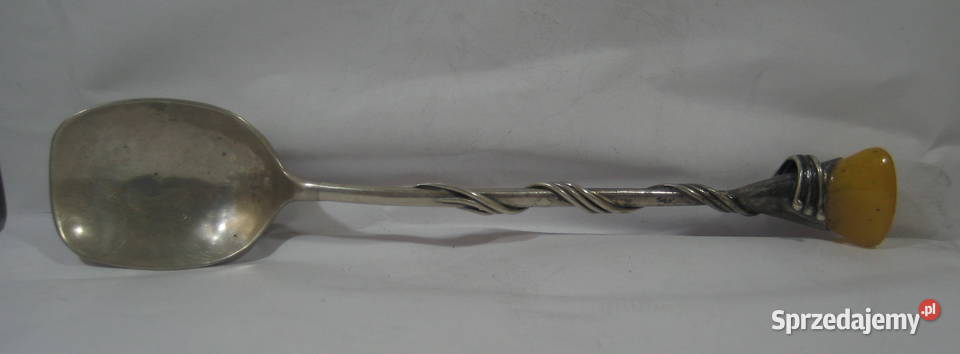 Srebrna Lyzeczka z Bursztynem Warszawa
