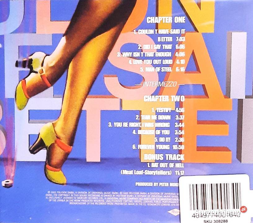 CD Nowe Album 2 X CD MEAT LOAF Couldnt Have Said Płyty i kasety Gliwice