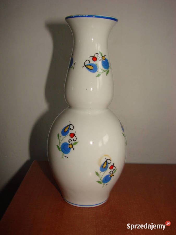 Lubiana wzór kaszubski wazon PRL pomorskie Pruszcz Gdański