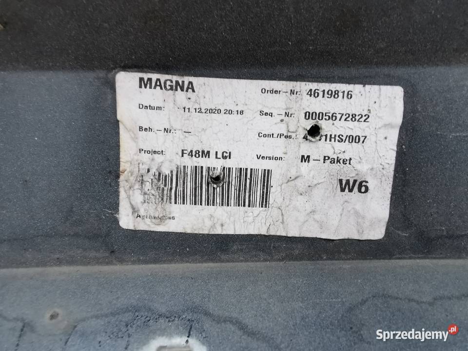 Zderzak przód przedni bmw x1 f48 lift mpakiet Międzychód sprzedam