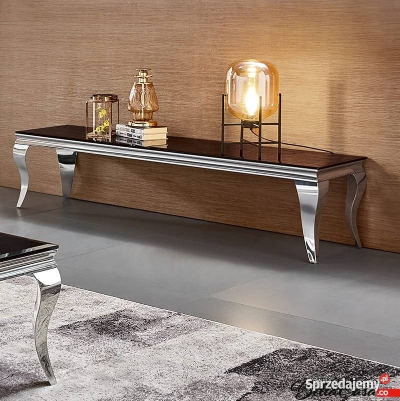 Stolik RTV Glamour Ludwik Blat Kamień Stylowa Warszawa