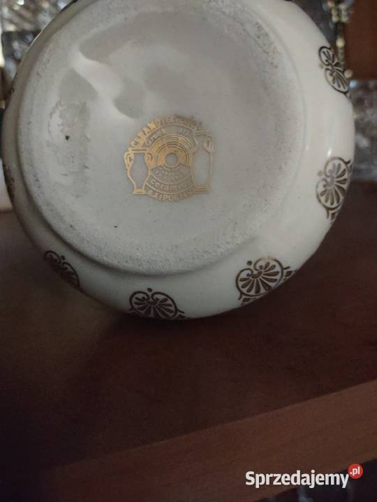 Wazonik zdobiony ręcznie 24 karatowym złotem Poznań