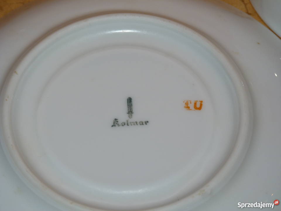Filiżanka z talerzykiem stara porcelana KOLMAR Bydgoszcz