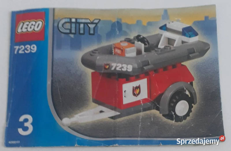Klocki LEGO city straż pożarna 7239 wóz Nowa Sól