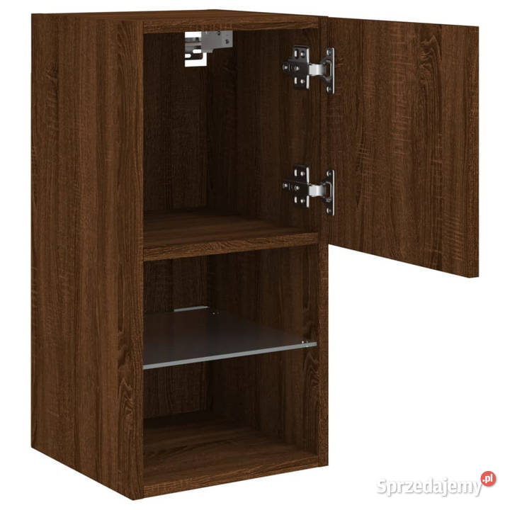 Szafka TV z LED brązowy dąb 305x30x60 WM836999 Warszawa sprzedam