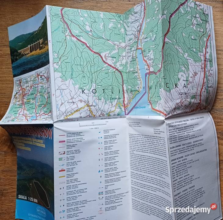 Gmina Czernichów mapa skala 125 000 miękka Kraków