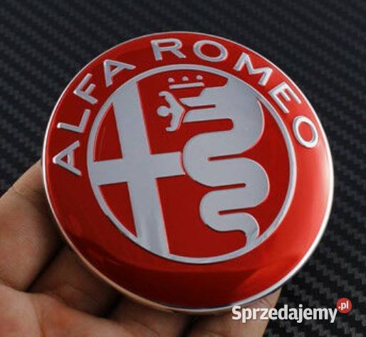 NOWY znaczek logo Alfa Romeo srebrno czerwony lubelskie Zamość