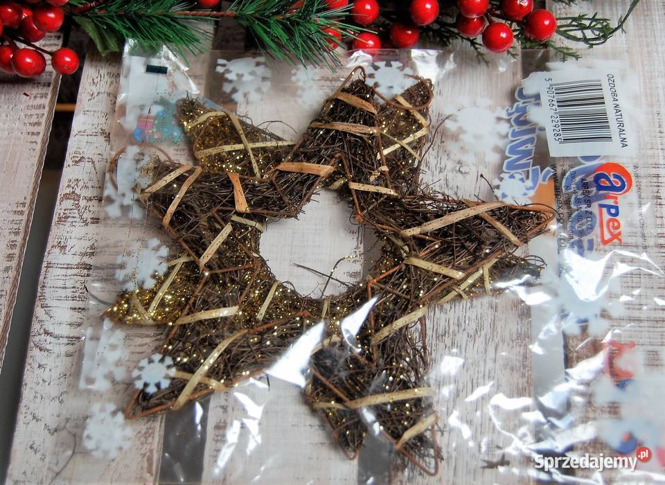 Gwiazda gwiazdka pleciona ozdoba naturalna Arpex Lublin
