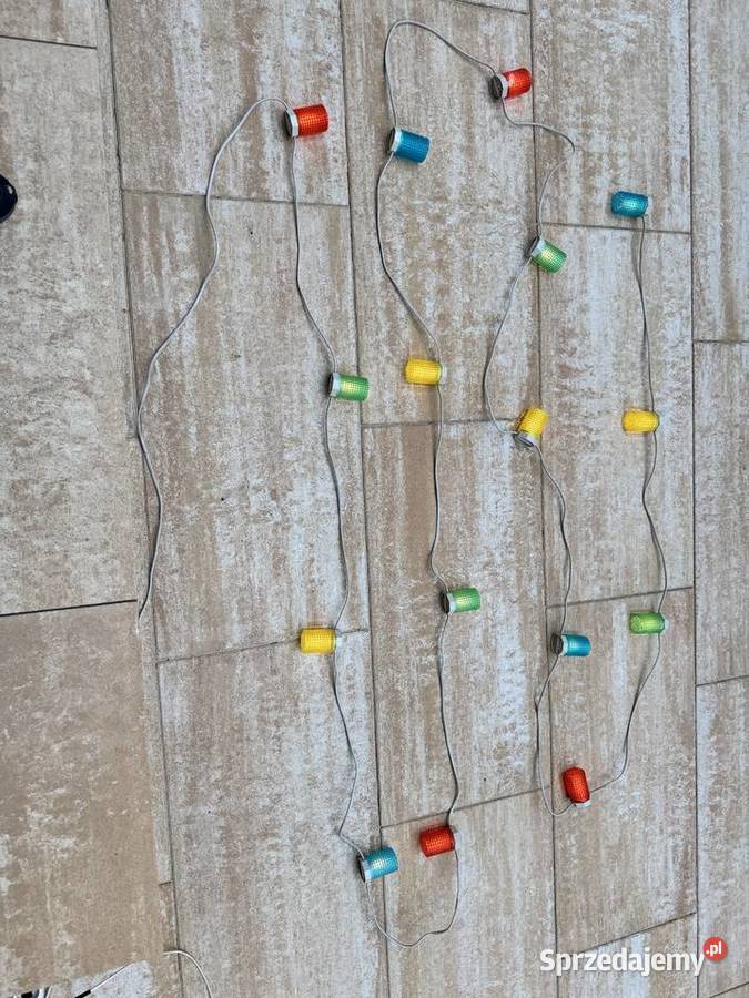 Lampki PRL girlandy oświetlenie zewnętrze Garwolin