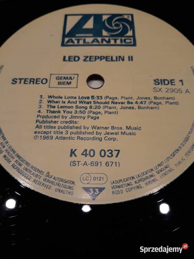 LED ZEPPELIN II ATLANTIC licencja Polskie płyta winylowa Rzeszów