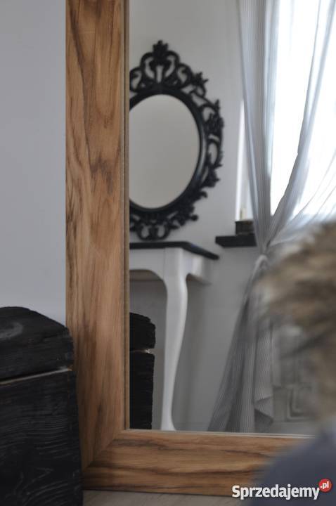 Lustro w przepięknej dębowej ramie śląskie Bytom