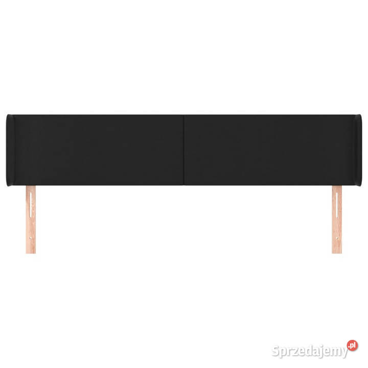 Zagłówek uszak czarny 163x16x7888 sztuczna skóra